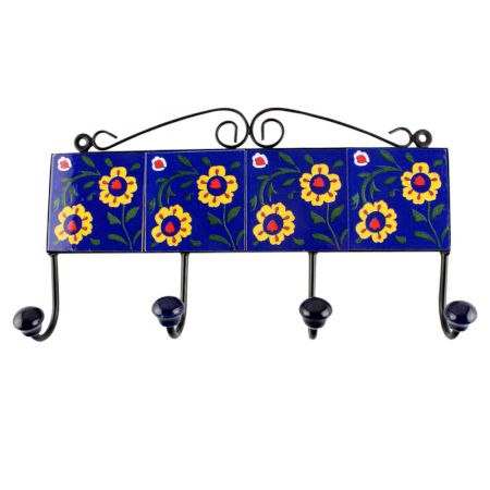 Navy Blue Ceramic Tile Hook Online